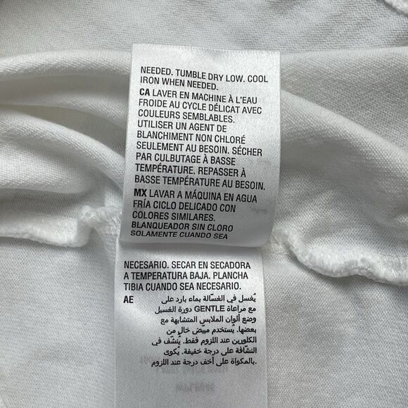 Mode of One Relaxed Fit Pocket T-Shirt Men’s Sm White Baggy Single Stitch Crew - Picture 16 of 16